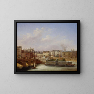 Le Pont Neuf et le quai de Conti - Paul Mallard — framed artwork on a wall