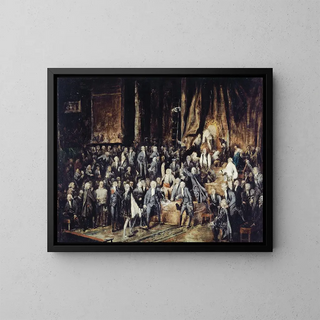 The Marquis de Deux-Brz and Mirabeau on June 23, 1789 - Paul Marc Joseph Chenavard — framed artwork on a wall