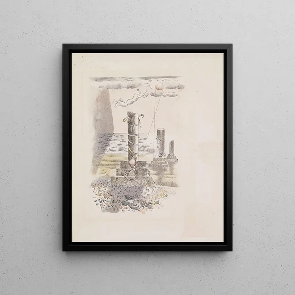 Conception pour l'urne funéraire de la tristesse - Paul Nash — framed artwork on a wall