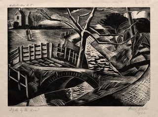 Shepherdess by the roadside - Paul Nash — artwork view