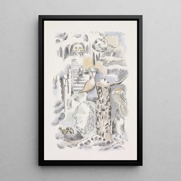 Ghosts Painting - Paul Nash — framed artwork on a wall