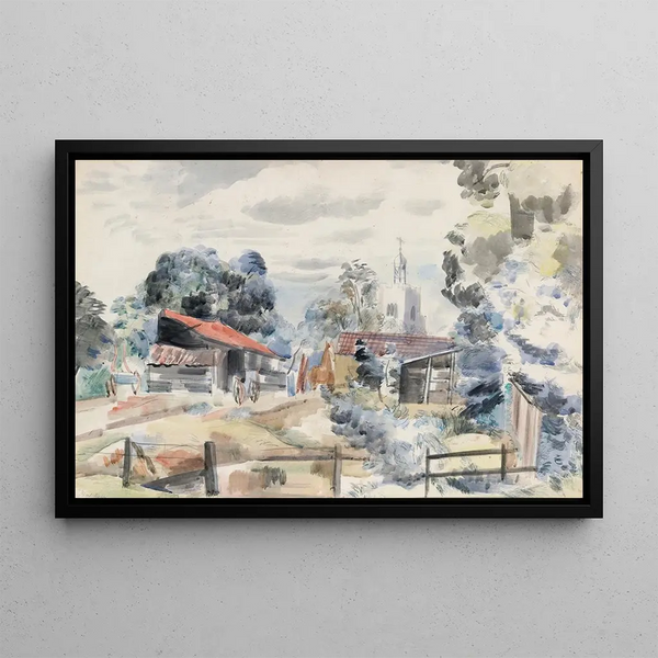 Church of Hillingdon London - Paul Nash — framed artwork on a wall