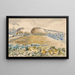 Landscape Painting of the Wittenham Clumps - Paul Nash — framed artwork on a wall