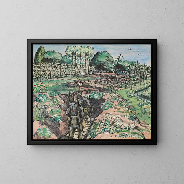 Exit from the Trenches - Paul Nash — framed artwork on a wall