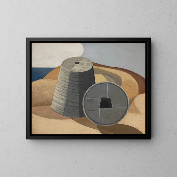 Objets minéraux - Paul Nash — framed artwork on a wall