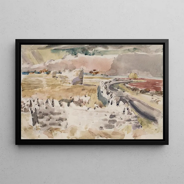 Oxfordshire Landscape Painting - Paul Nash — framed artwork on a wall