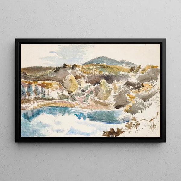 The Blue Pool - Paul Nash — framed artwork on a wall