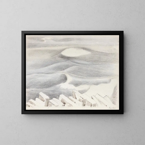 Waves - Paul Nash — framed artwork on a wall