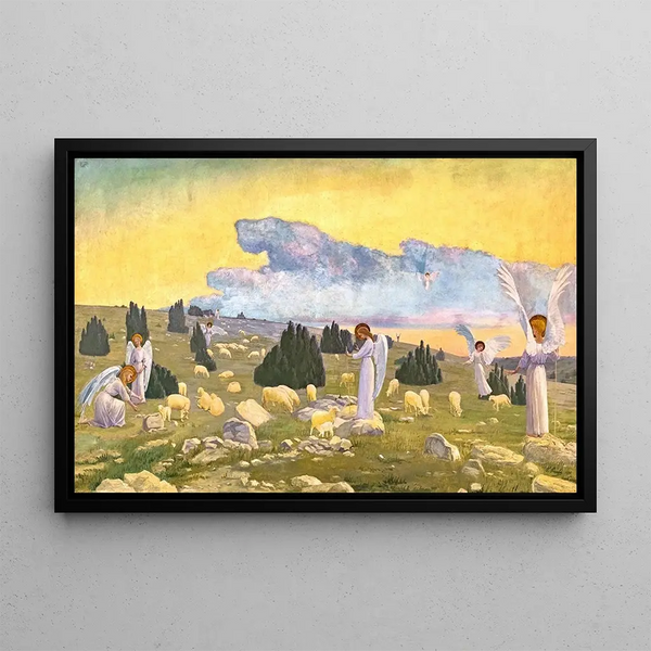 Que Dieu les garde - Paul Prouho — framed artwork on a wall