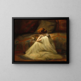 Tenderness Painting - Paul René Schützenberger — framed artwork on a wall