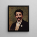 Portrait of Félicien Champsaur 1859-1934 novelist - Paul San — framed artwork on a wall