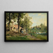 Two men near a mill - Paul San — framed artwork on a wall
