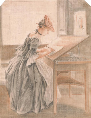 Paul Sandby - A Lady Copying at a Drawing Table.webp