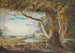 Landscape painting with lake and large tree in the foreground - Paul Sandby — artwork view