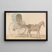 Pony and Car with Roof - Paul Sandby — framed artwork on a wall