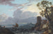 stormy sea with castle ruins and characters - Paul Sandby — artwork view
