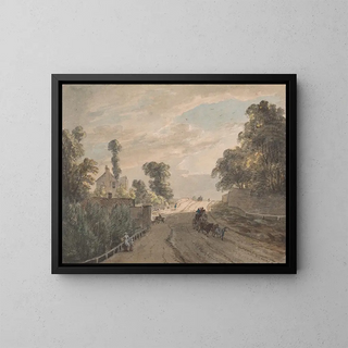The Bayswater Toll - Paul Sandby — framed artwork on a wall