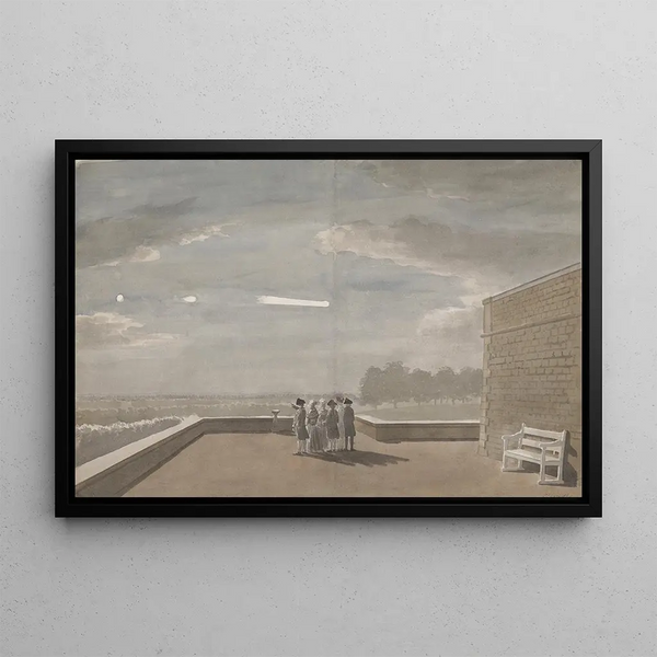 The meteor of August 18, 1783, seen from the northeast corner of the Windsor Castle terrace - Paul Sandby — framed artwork on a wall