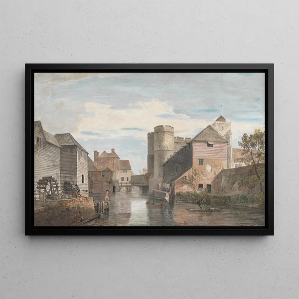 La Westgate, Canterbury - Paul Sandby — framed artwork on a wall