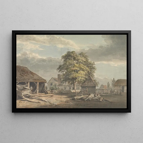 La cour à bois du Grand Parc de Windsor - Paul Sandby — framed artwork on a wall