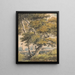 Trees with a man crossing a bridge - Paul Sandby — framed artwork on a wall