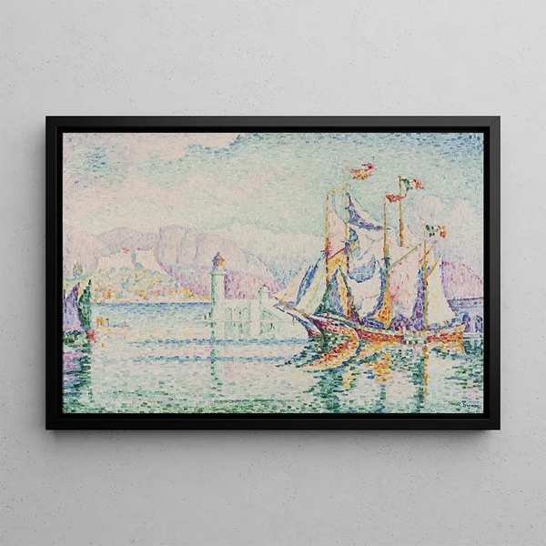 Antibes, morning - Paul Signac — framed artwork on a wall