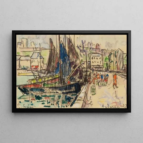 Audierne - Paul Signac — framed artwork on a wall