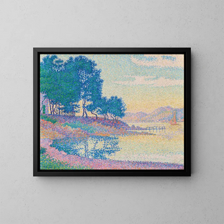 Calanque des Canoubiers, Pointe de Bamer, Saint-Tropez - Paul Signac — framed artwork on a wall
