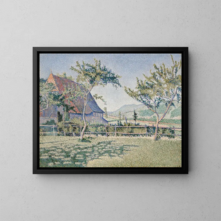 The Castle in the Prairie - Paul Signac — framed artwork on a wall