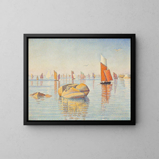 Concarneau au calme du matin - Paul Signac — framed artwork on a wall
