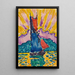 Sunset Painting - Paul Signac — framed artwork on a wall