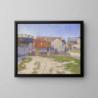 Gazomètres à Clichy - Paul Signac — framed artwork on a wall