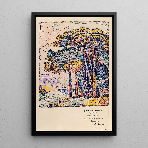 Landscape - Paul Signac — framed artwork on a wall