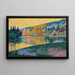 Les Andelys Sunset - Paul Signac — framed artwork on a wall