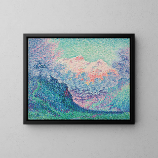 Les Diablerets, Loldenhorn et le Cabesson - Paul Signac — framed artwork on a wall