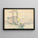 Marseille, sailboat - Paul Signac — framed artwork on a wall