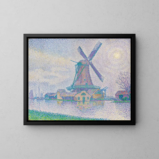 Edam Mill Painting - Paul Signac — framed artwork on a wall
