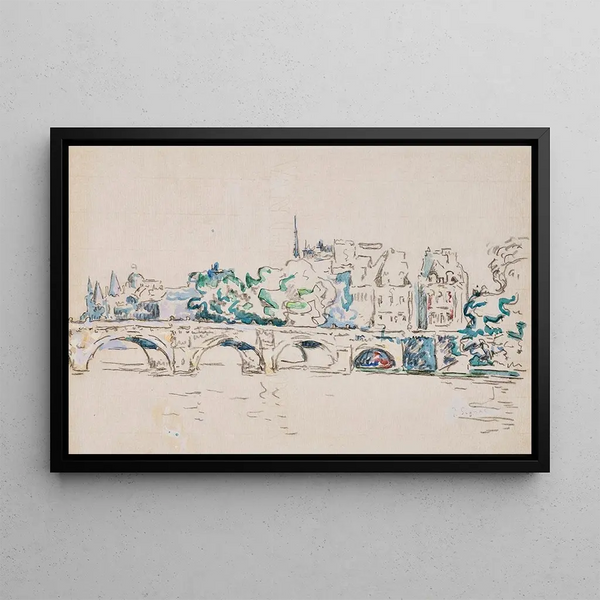 Paris Le Pont-Neuf - Paul Signac — framed artwork on a wall