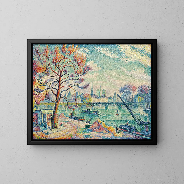 Pont des Arts, Paris - Paul Signac — framed artwork on a wall