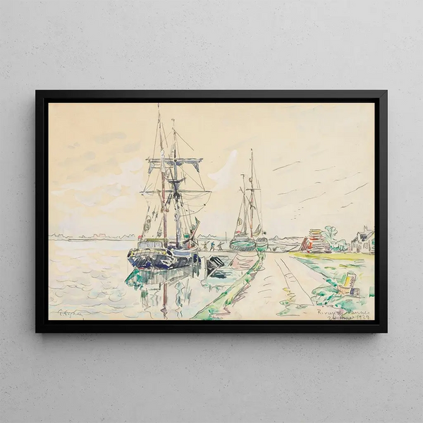 Rivière de Vannes - Paul Signac — framed artwork on a wall