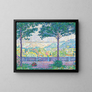 Terrasse de Meudon - Paul Signac — framed artwork on a wall