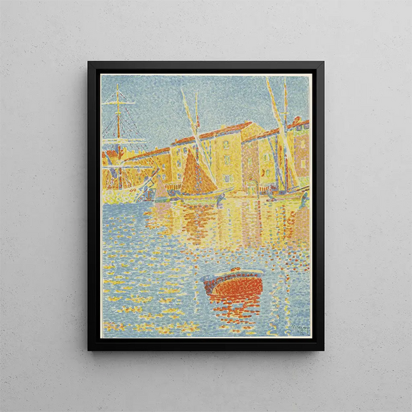 The Buoy La bouée - Paul Signac — framed artwork on a wall