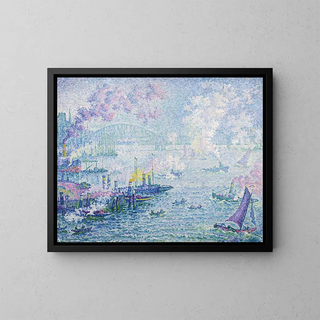 The Port of Rotterdam - Paul Signac — framed artwork on a wall