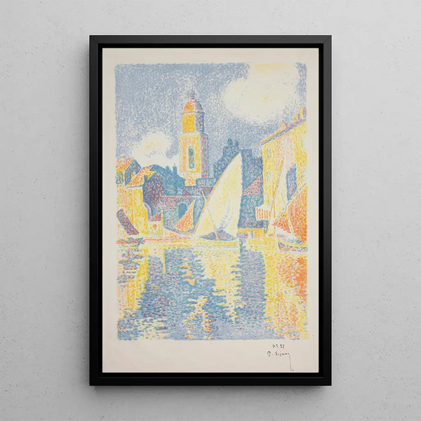 Le Port de Saint-Tropez - Paul Signac — framed artwork on a wall