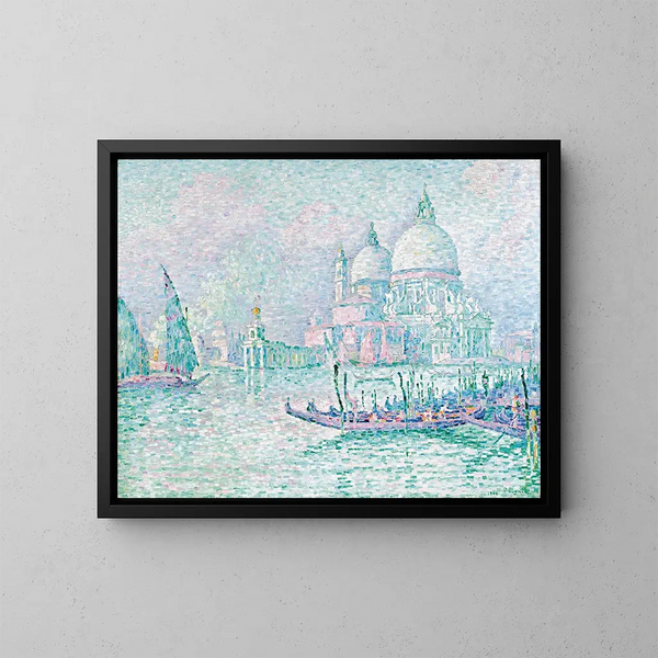 Venice, La Salute, Green - Paul Signac — framed artwork on a wall