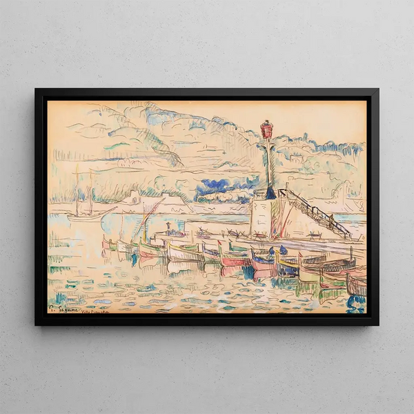 Villefranche-sur-Mer - Paul Signac — framed artwork on a wall
