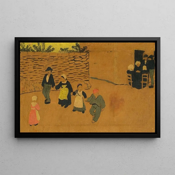 Breton panel with children - Paul Sérusier — framed artwork on a wall