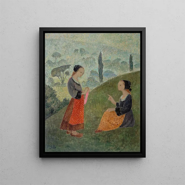 Morning Mists - Paul Sérusier — framed artwork on a wall