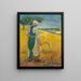 Young Breton Woman with Sickle - Paul Srusier — framed artwork on a wall