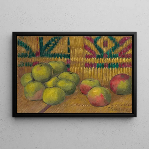 Green Background Apples - Paul Sérusier — framed artwork on a wall